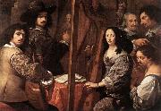 NUVOLONE, Carlo Francesco The Artist and his Family dh oil painting